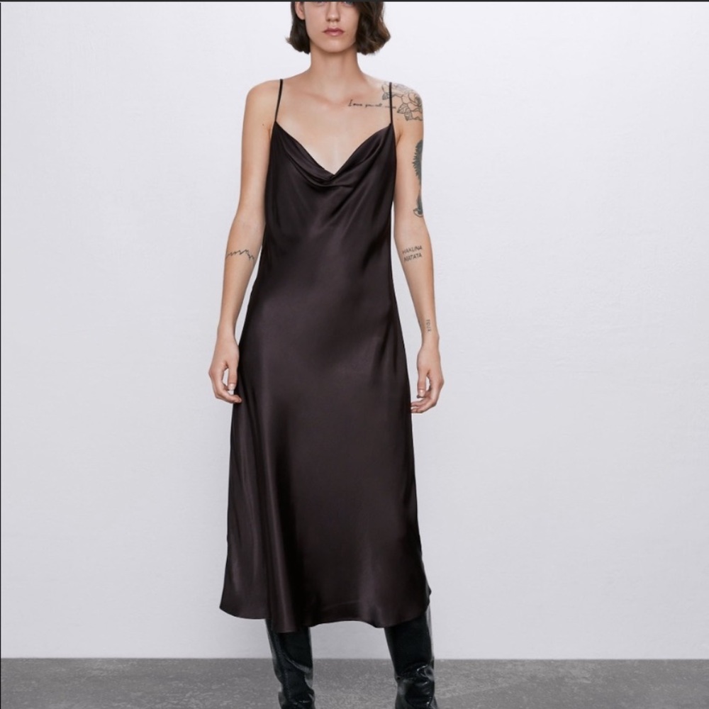 Zara Satin Slip Dress